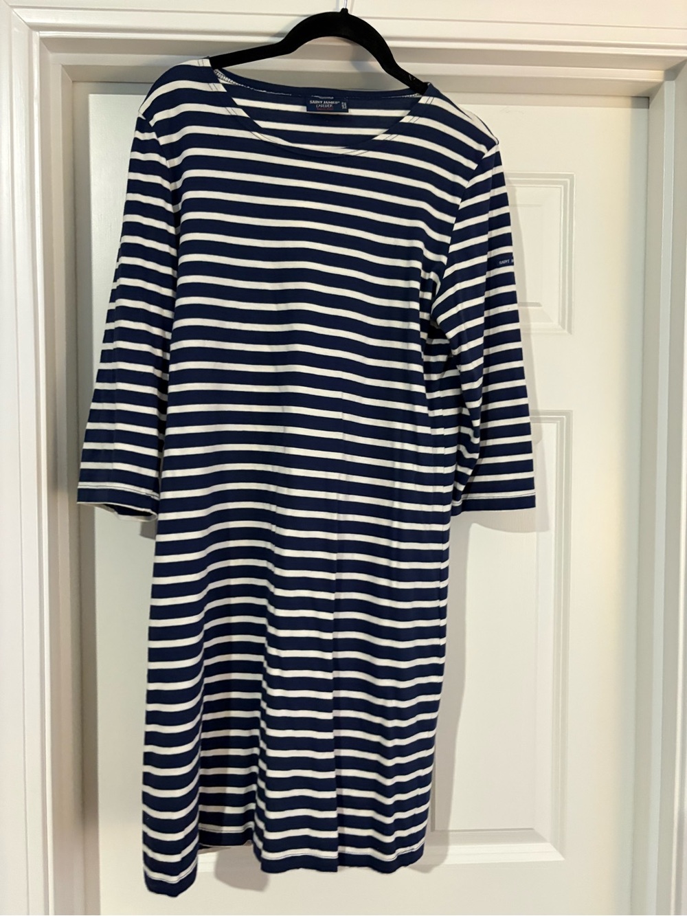 Saint James Navy and White Striped Dress
